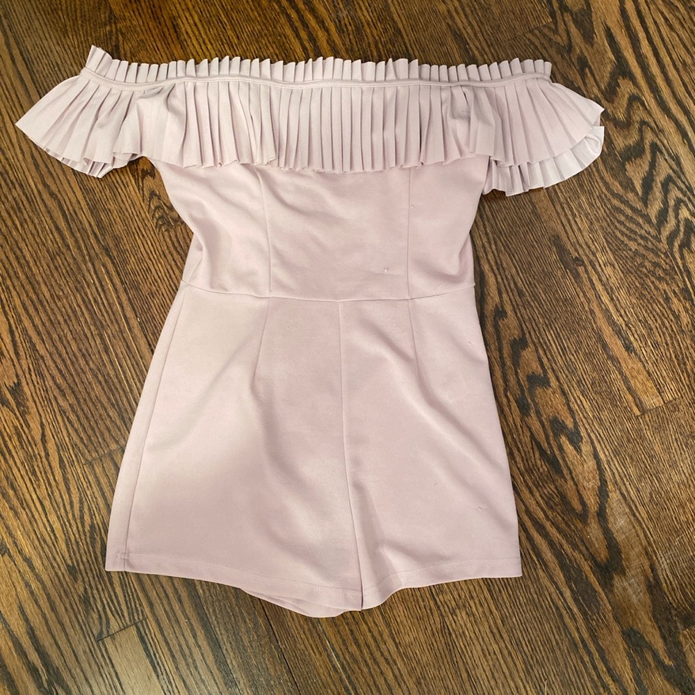 Lavender off the shoulder romper